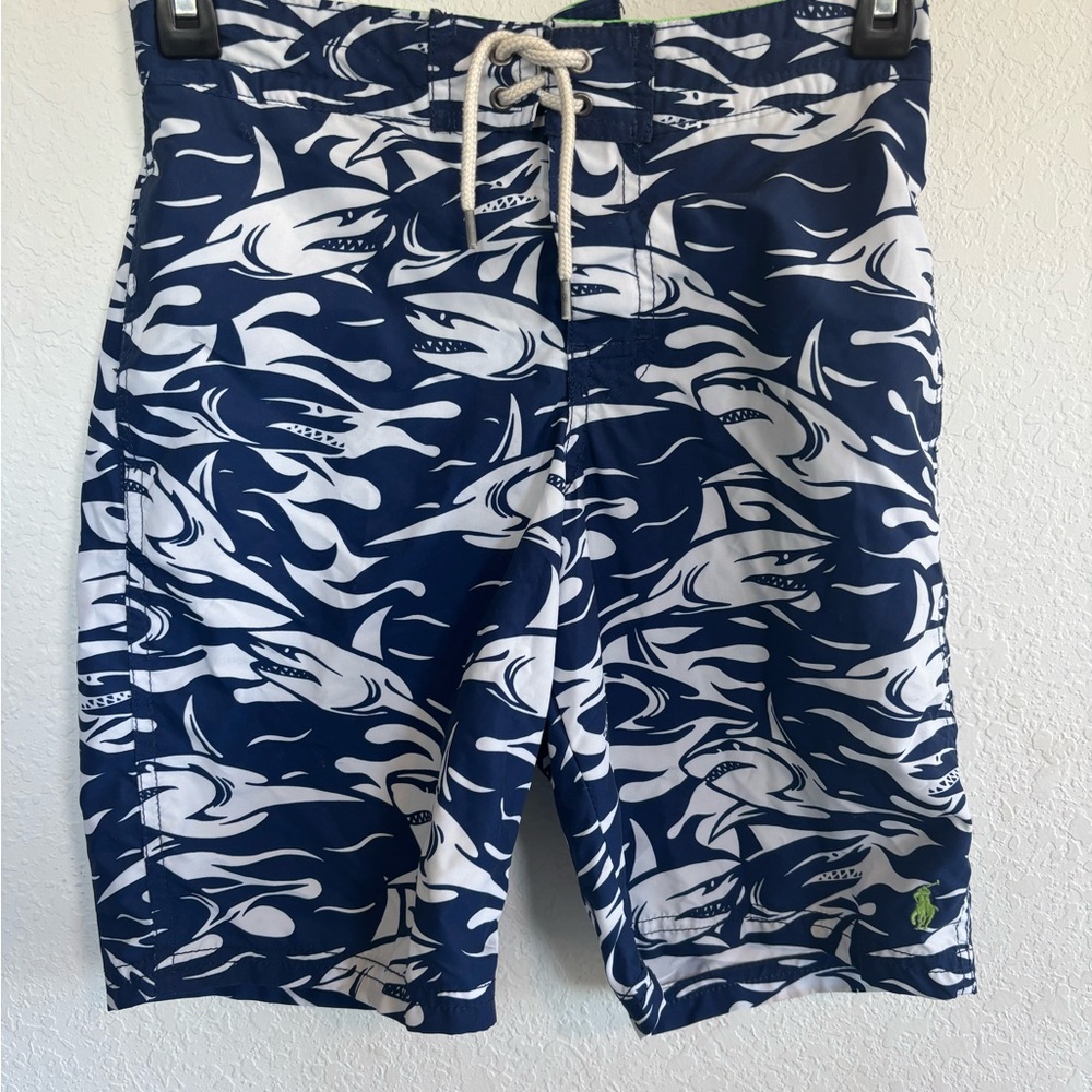 NWOT Polo Ralph Lauren Blue Shark Print Board Shorts